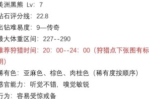猎人荒野之召唤莱顿湖区美洲黑熊狩猎指南（如何在莱顿湖区成功狩猎美洲黑熊）